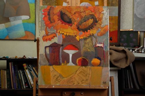 Gemälde im figurativen Stil Sonnenblumen - MADEheart.com