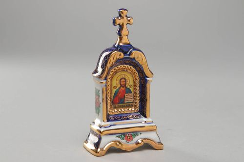 Figurine religieuse faite main originale avec peinture Icône de Jésus-Christ - MADEheart.com
