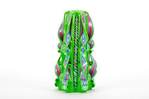 Vela esculpida Salamandra verde - MADEheart.com