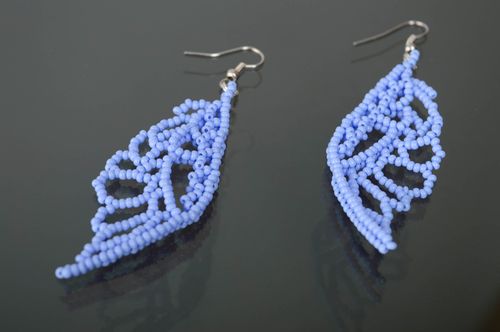 Orecchini di perline belli fatti a mano accessorio originale da donna - MADEheart.com