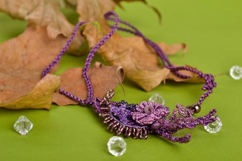 Collar artesanal de hilos y abalorios accesorio para mujeres regalo original - MADEheart.com