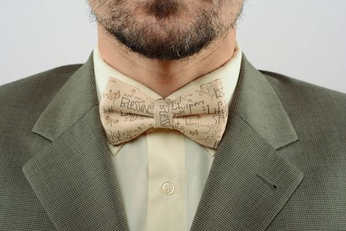 Gravata borboleta feita de tecido de algodão - MADEheart.com