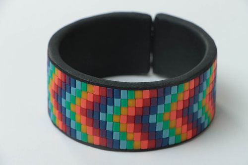 Stylish handmade plastic bracelet accessories for girls artisan jewelry designs - MADEheart.com