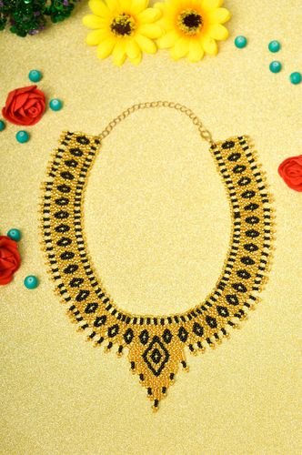 Ожерелье ручной работы украшение из бисера украшение на шею для женщин - MADEheart.com