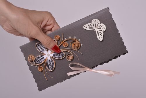 Carte de voeux fait main en carton décorée design Cadeau original pour femme - MADEheart.com