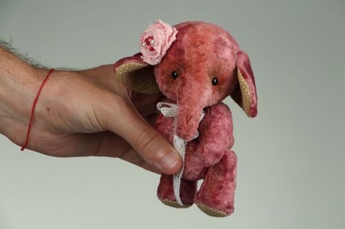 Vintage plush toy Elephant, Teddy technique - MADEheart.com