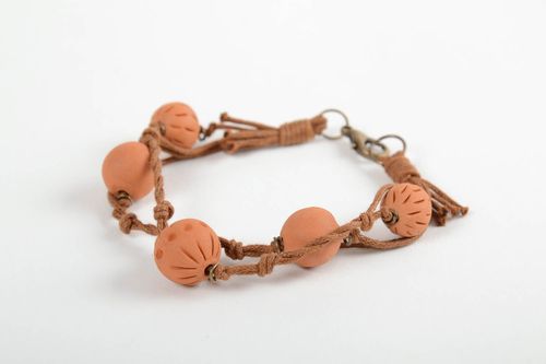 Bracelet tressé Bracelet céramique fait main Accessoire femme original ethnique - MADEheart.com