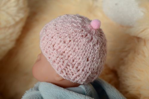 Couvre-oeuf tricoté pour Pâques fait main rose en fils acryliques et cotonniers - MADEheart.com