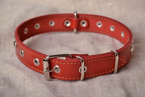 Red dog collar - MADEheart.com