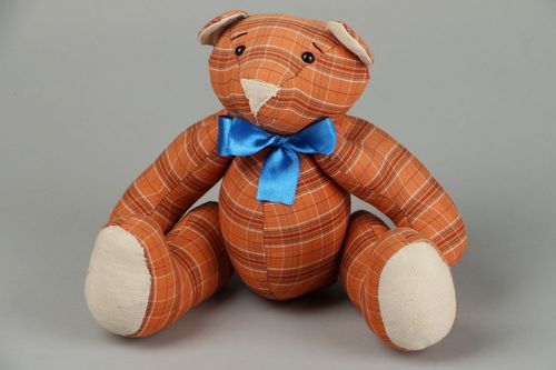 Soft toy Bear with bow - MADEheart.com