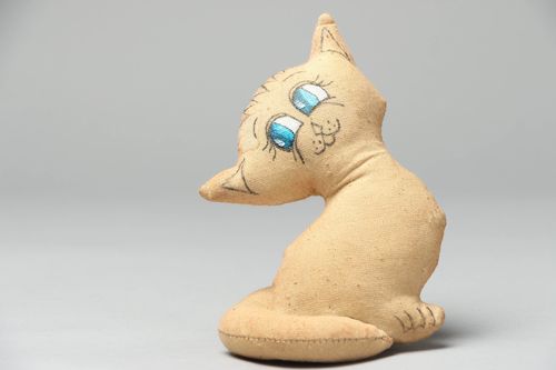 Gatto carino fatto a mano pupazzo di peluche giocattolo simpatico da bambini - MADEheart.com