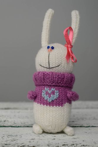 Homemade knitted toy Bunny - MADEheart.com