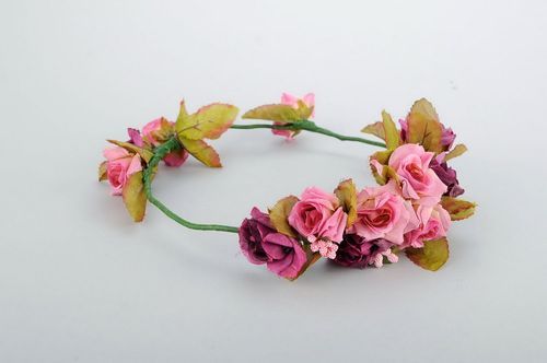 Haarreif-Kranz mit Blumen - MADEheart.com