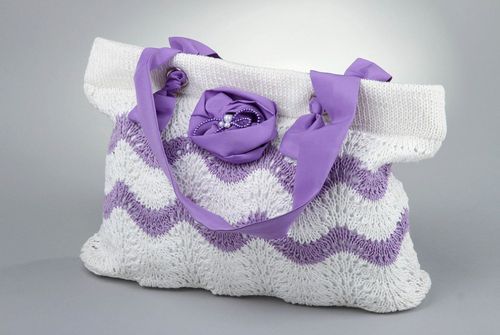 Stylish knitted cotton bag - MADEheart.com