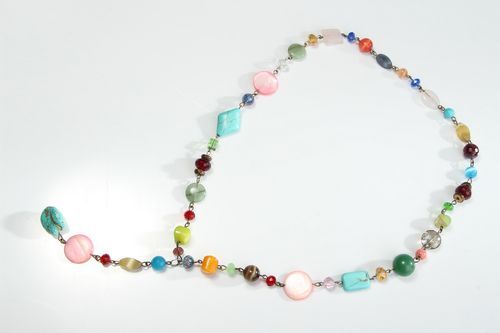 Collar original multicolor de piedras naturales - MADEheart.com