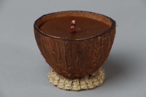 Candle in the form of coconut - MADEheart.com
