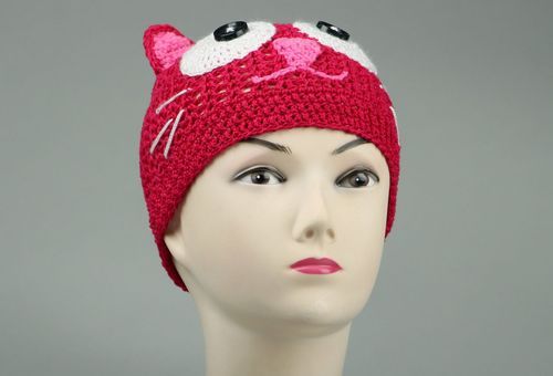 Mütze aus Baumwolle Katze - MADEheart.com