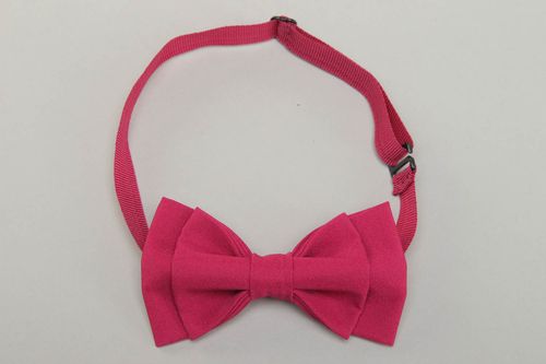 Pajarita de tela de algodón de color de frambuesa - MADEheart.com