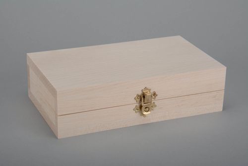 Boîte à bijoux en bois brut décorer - MADEheart.com