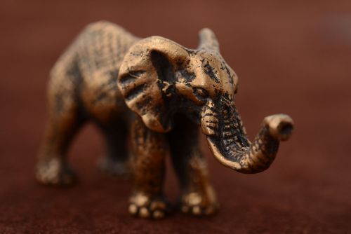 Figurilla de bronce en miniatura Elefante - MADEheart.com