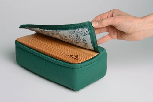 Wooden yoga block in soft case - MADEheart.com