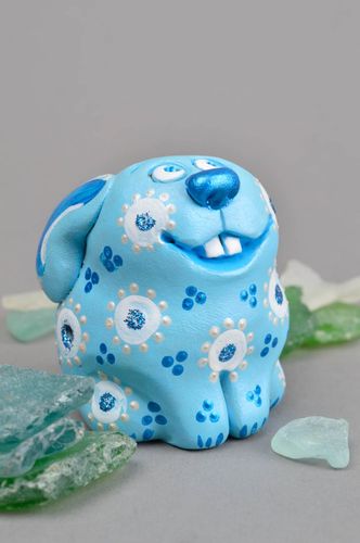 Керамика ручной работы заяц голубой свистулька из глины керамическая свистулька - MADEheart.com