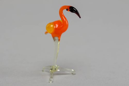 Lampwork Figur Flamingo aus Glas - MADEheart.com