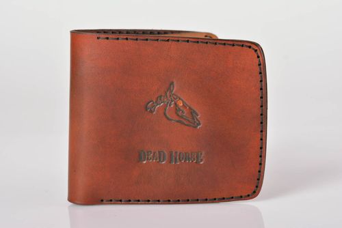 Mens designer wallet handmade leather wallet leather goods gifts for boyfriend - MADEheart.com