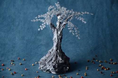 Handgemachter künstlicher lackierter Glasperlen Glücksbaum für Haus Dekoration - MADEheart.com