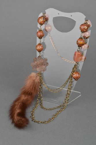Collana di pietre naturali fatta a mano originale di moda bigiotteria da donna - MADEheart.com