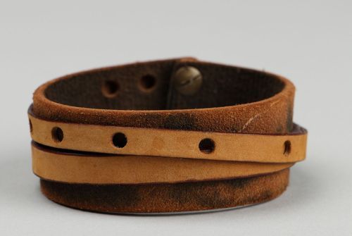 Leather Bracelet on the arm - MADEheart.com