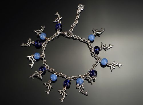 Bracelet avec perles de verre fait main - MADEheart.com