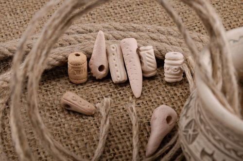 Perline in argilla fatte a mano perline in ceramica decorazione di casa - MADEheart.com