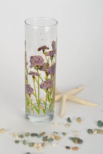 Vaso de vidro artesanal Cravos - MADEheart.com