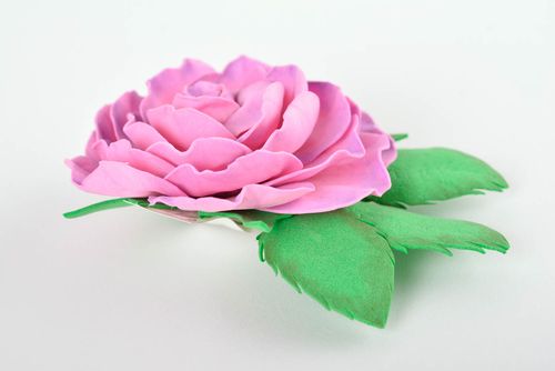 Брошь ручной работы женская цветок из фоамирана брошь цветок стильная красивая - MADEheart.com