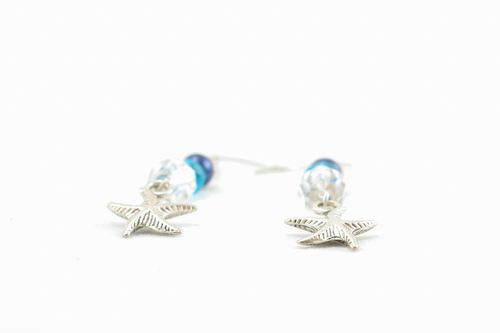Boucles doreilles en perles fantaisie style marin - MADEheart.com
