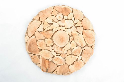 Salvamanteles de madera y harpillera - MADEheart.com