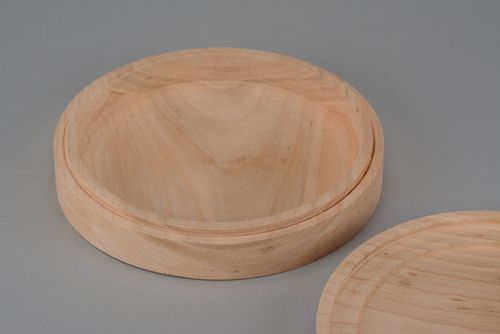 Caixa-em branco redonda de madeira - MADEheart.com