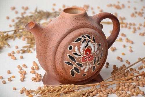 Ceramic teapot of unusual shape - MADEheart.com