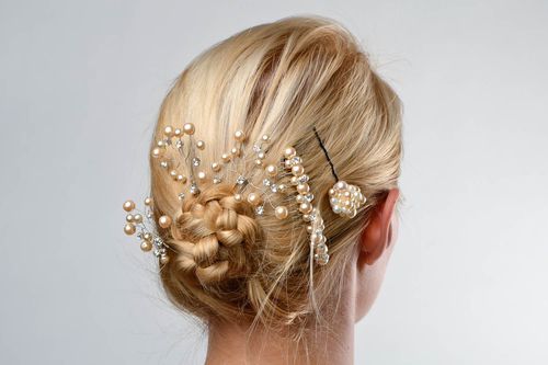 Handmade hair clip beautiful wedding accessories gift ideas hair clip - MADEheart.com