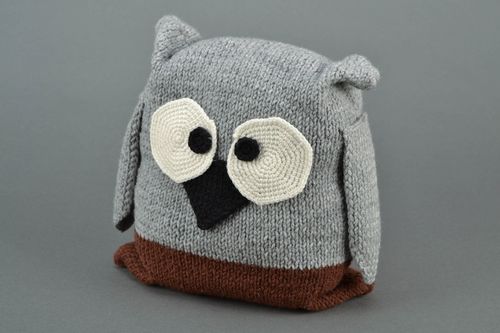 Peluche tricotée faite main Hibou - MADEheart.com