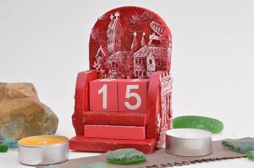Table calendar plaster statuette table decor home decor decorative use only - MADEheart.com