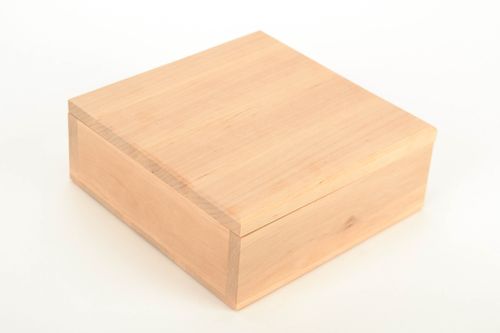 Pieza en blanco de madera para la caja cuadrada - MADEheart.com