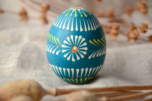 Luovo decorativo fatto a mano pysanka dipinta a mano idee regalo Pasqua  - MADEheart.com