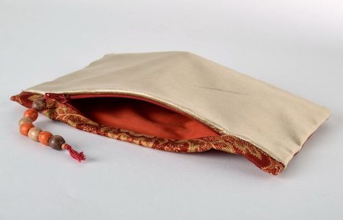 Bolsa de belleza – clutch anaranjada - MADEheart.com