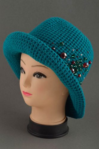 Handmade hat crocheted hat woolen hat for women gift ideas unusual headwear - MADEheart.com