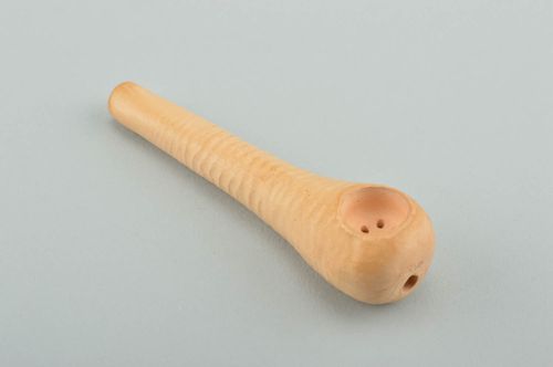 Pipa de barro hecha a mano accesorio para fumador estiloso regalo para hombre - MADEheart.com