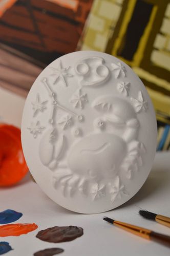 Figura de yeso para pintar artesanal adorno para casa decoración de interior - MADEheart.com