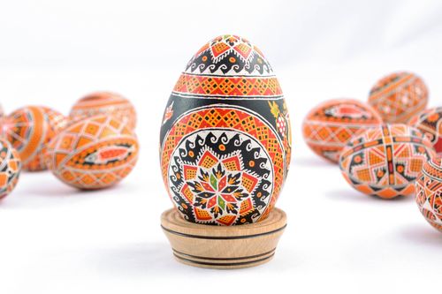 Painted Easter goose egg gift for believers - MADEheart.com