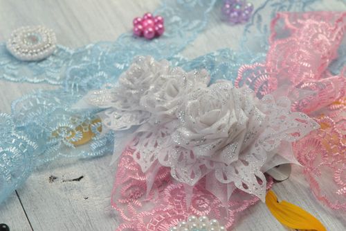 Unusual handmade textile barrette flower hair clip fashion trends gifts for her - MADEheart.com
